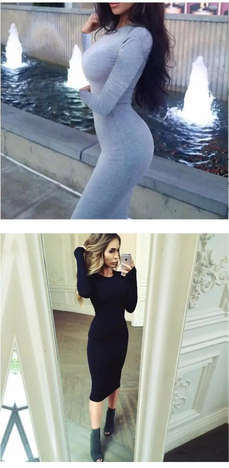 Весенне-осеннее женское облегающее платье с длинным рукавом Vestido, сексуальное облегающее платье, туника с вырезом лодочкой, Повседневное платье-карандаш, популярное женское облегающее платье