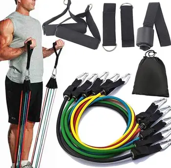 

150LBS Band Tube Resistance Bands Set Fitness Elastic Rubber Band Training Workout Expander Pull Rope Gym FitnessEquipment
