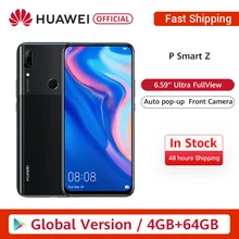 Version mondiale Huawei P Smart Z 4GB 64GB Kirin 710F Octa core Smartphone Auto Pop Up caméra frontale 6.59 ''Support de téléphone portable NFC(China)