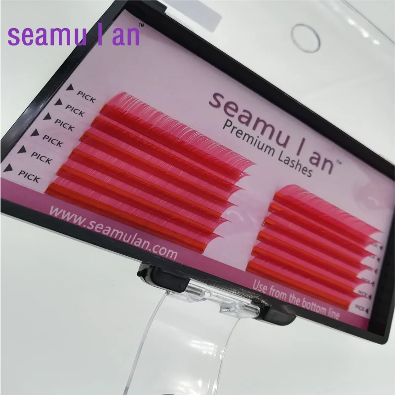 Seamulan/привитые ресницы/розовые ресницы 0.07D 11 мм натуральные мягкие, привитые ресницы