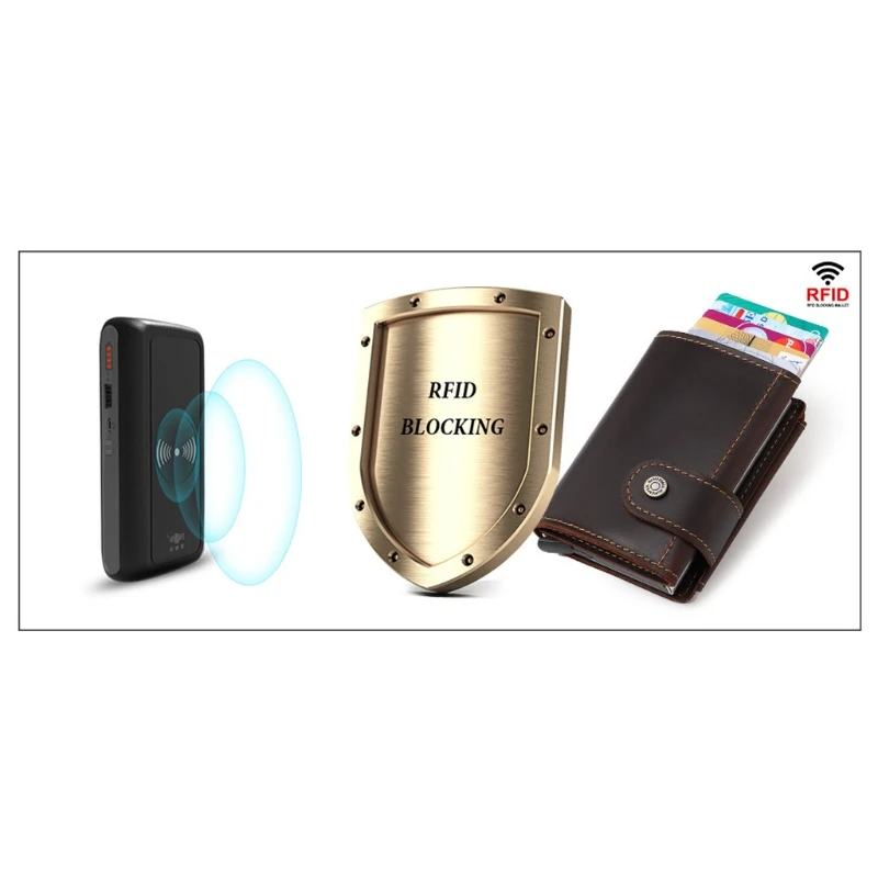 Superior New Man Vintage RFID Blocking Money Wallet Automatic Pop-up Credit Card Case Business Purse Cash Coin Pocket for Men