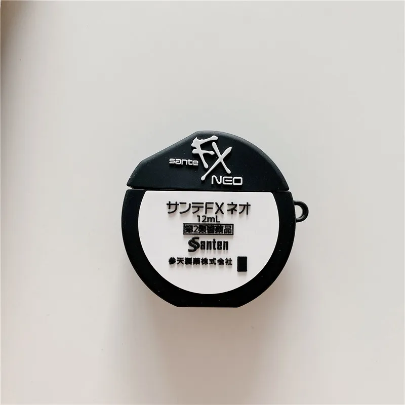 3D Япония популярность Sante FX Neo глазные капли чехлы для наушников для Apple Airpods 1/2 Силиконовая Защитная крышка для наушников Аксессуары