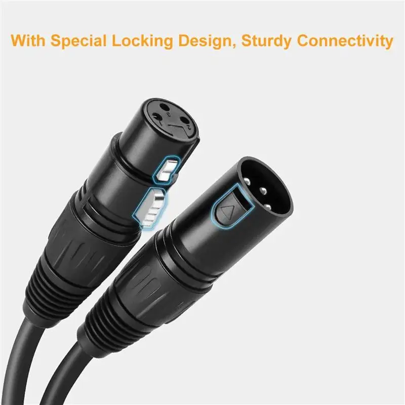 

XLR Cable Karaoke Microphone Sound Cannon Cable Plug XLR Extension Mikrofon Cable for Audio Mixer Amplifiers(Random Color)