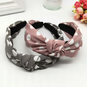 

Haimeikang Fashion Fabric Headband Bezel Head Hoop Korean Wide-brimmed Headwear Hair Accessories Women Knotted Headdress