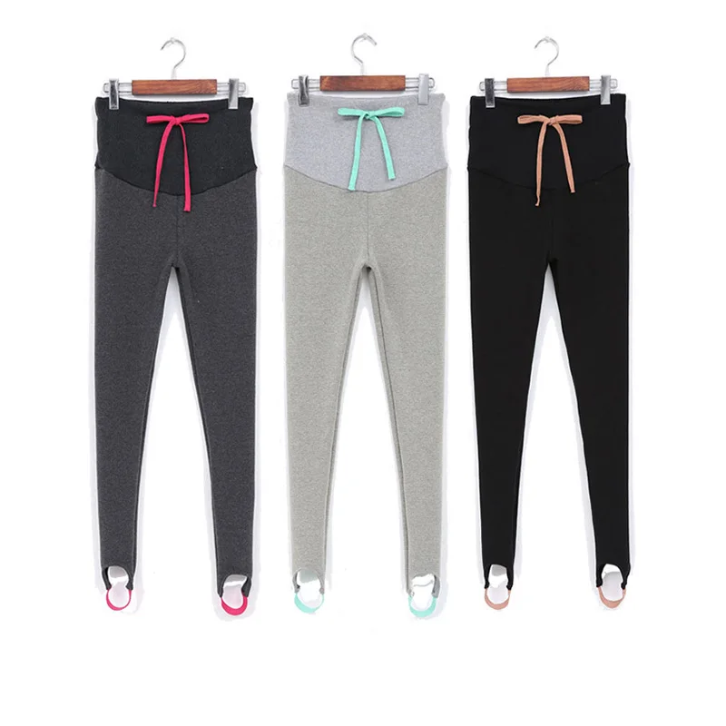 

Autumn Winter Drawstring High Waist Maternity Leggings for Pregnant Women Doll Pregnancy Leggings Pants Maternity Clothes
