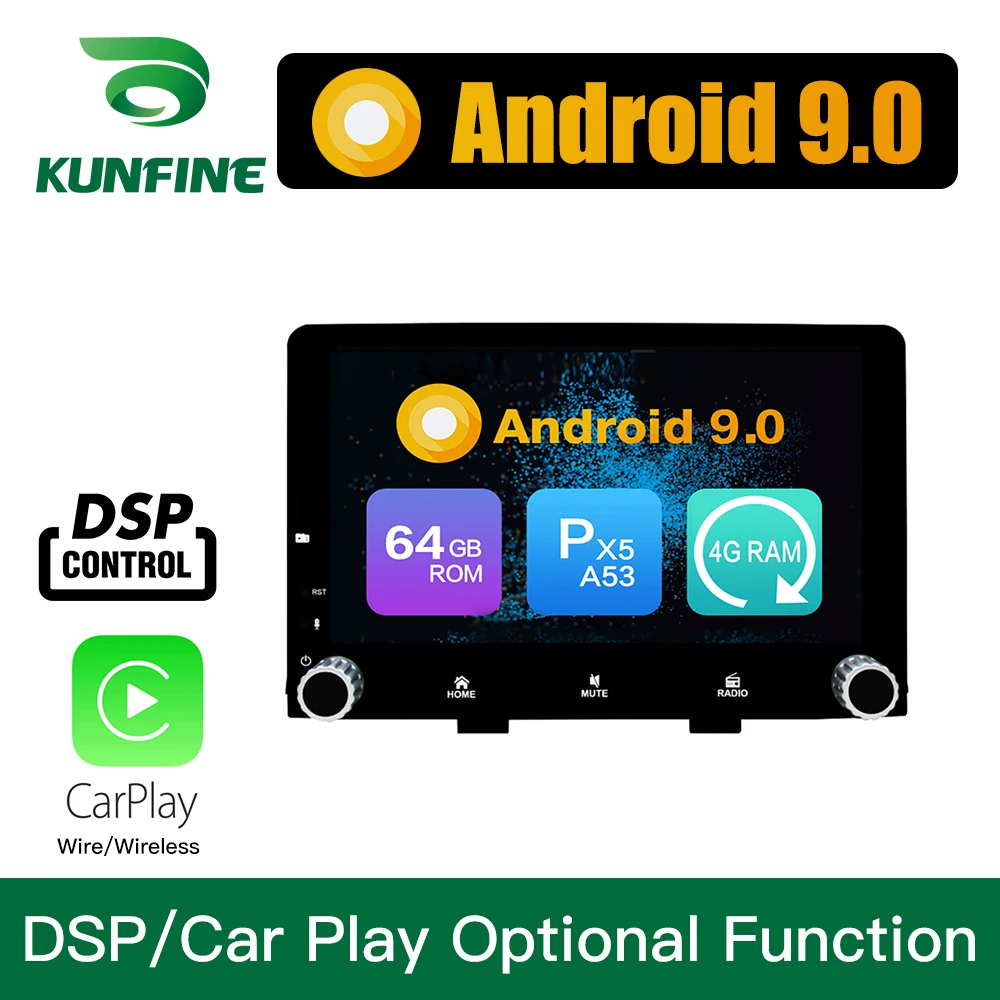 Android 9 0 Восьмиядерный 4 Гб ОЗУ 64 ПЗУ автомобильный DVD gps мультимедийный плеер