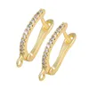 Juya Handmade Earrings Accessories Supplies Gold/Silver Color Earring Hooks Clasps For DIY Fine Earrings Jewelry Making Material ► Photo 2/6