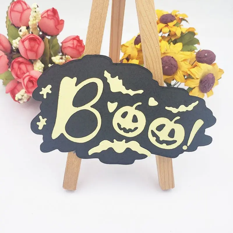 

BOO Halloween Pumpkin Metal Cutting Dies Scrapbooking Album Stamp Paper Card Embossing Crafts Decor