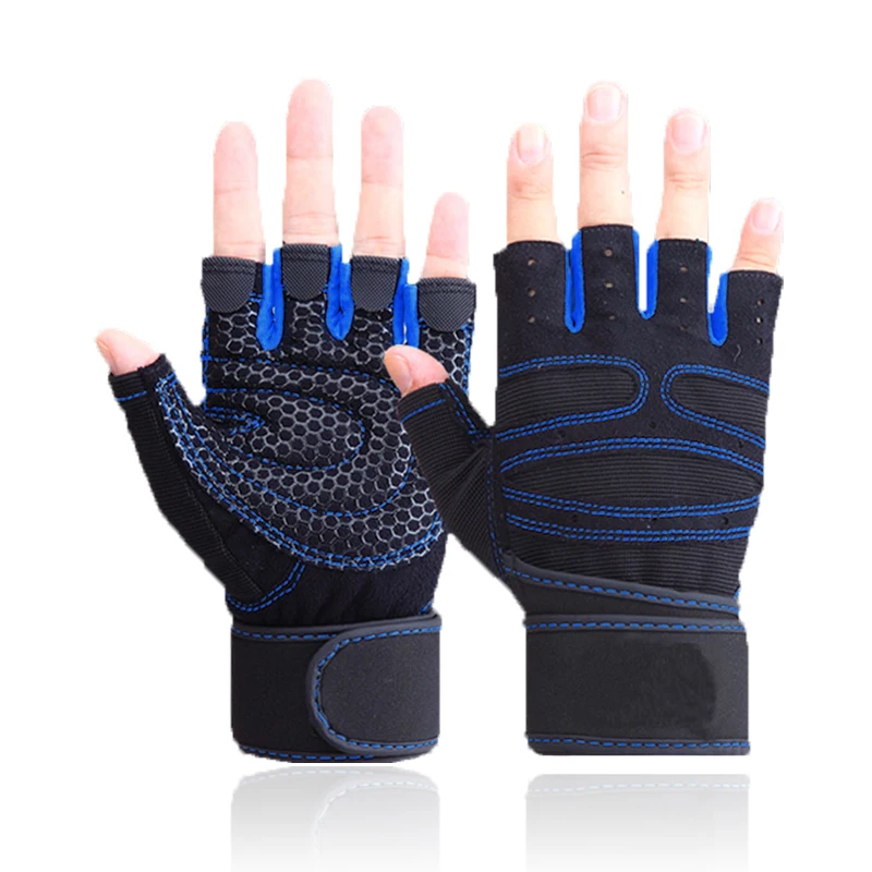 thumbnail image 1 of Guantes de gimnasio para levantamiento de pesas con palma antideslizante para entrenamiento de crossfit, ejercicio, fitness y culturismo para hombres y mujeres, 1 of 5