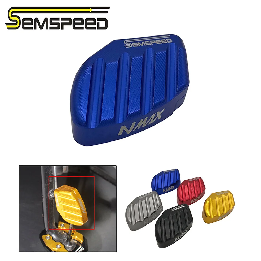 SEMSPEED Мотоцикл с ЧПУ Логотип NMAX 155 125 150 NMAX155 Sidestand ножка боковая подставка расширение Подставка пластина опорная площадка для YAMAHA