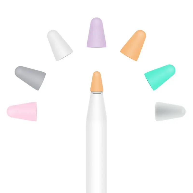 

5pcs Mute Silicone Replacement Tip Case Nib Cover Skin For Apple Pencil 1st 2nd Stylus Touchscreen Pen