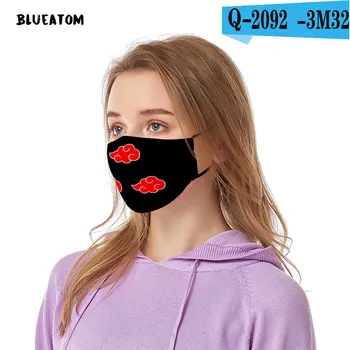 

5pcs Anime Naruto Uchiha Itachi Cosplay Masks Dustproof Cotton Mouth Mask Cover Cartoon Respirator Face Mask For Adult Kids