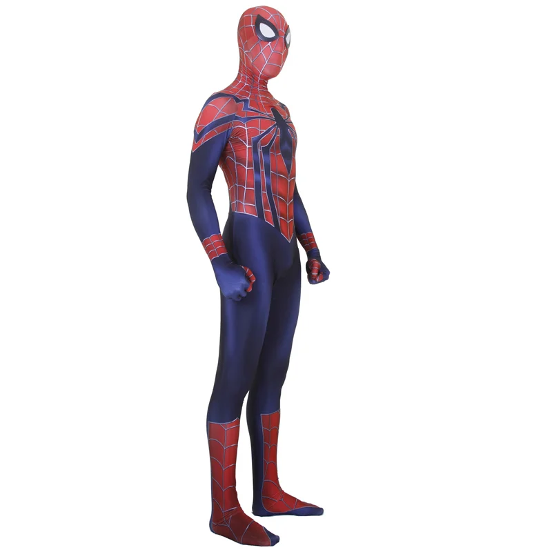 Новый стиль синий превосходный человек-паук костюм зентай для косплея супергероя-паука костюм комбинезон