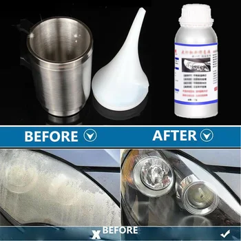 

60W Restoration Kit Car Headlight Lens Restoration Spray Cup+2*Lid+50ml