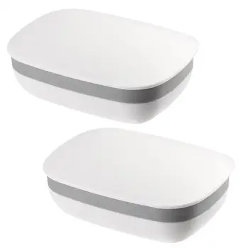 

OUNONA 2PCS Soap Box Lightweight Soap Holder Soap Organizer Container for Bathroom Kitchen