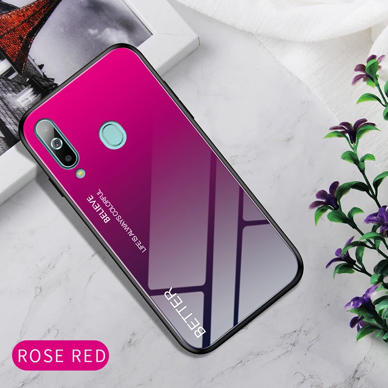 style 6 Градиентное закаленное стекло звездное небо PhoneCase для samsung Galaxy A10 A20 A30 A40 A50 A60 A70 A10e A20e, цветные чехлы - Цвет: style 6