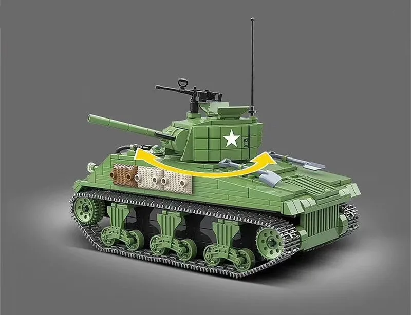 2019 солдаты Второй мировой войны бронированный автомобиль M4 Sherman модель танка