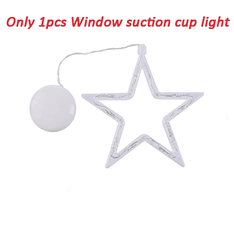 1PCS Warm White Светодиодный светильник с Луной и звездой, Рождественское украшение, праздничное освещение, занавес, свадебный неоновый фонарь, 220 В, сказочное освещение - Испускаемый цвет: 1PCS Warm White