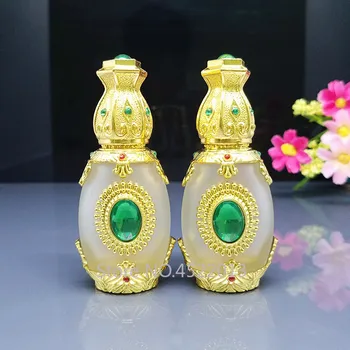 

15ML 1Piece Retro Cosmetic Essential Oil Bottle, Empty High Class Luxury Glass Perfume Refillable Package, Cosmetic Containers