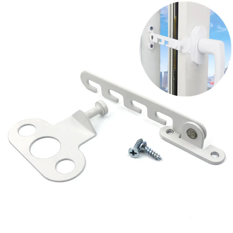 Window limiter latch Adjustable position Locator Wind Brace for stopper casement window lock security safety child Protection