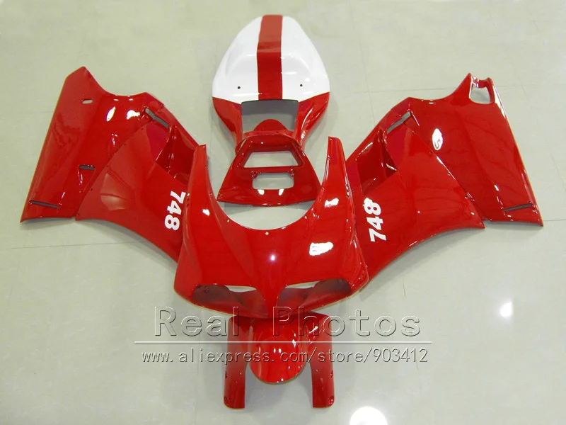 

100% fit fairing kit for Ducati 748 916 996 998 93 94 95 96-05 dark red white motorcycle fairings 1993-2005 SL03