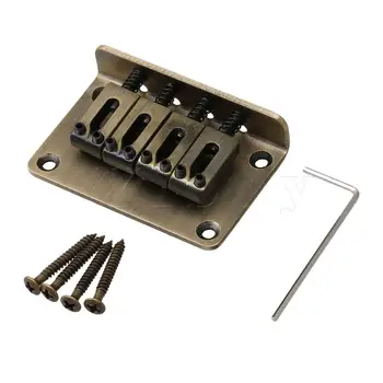 

Yibuy Metallic Iron Zinc Alloy UKULELE Guitar Bridges 4-String Musical Tool