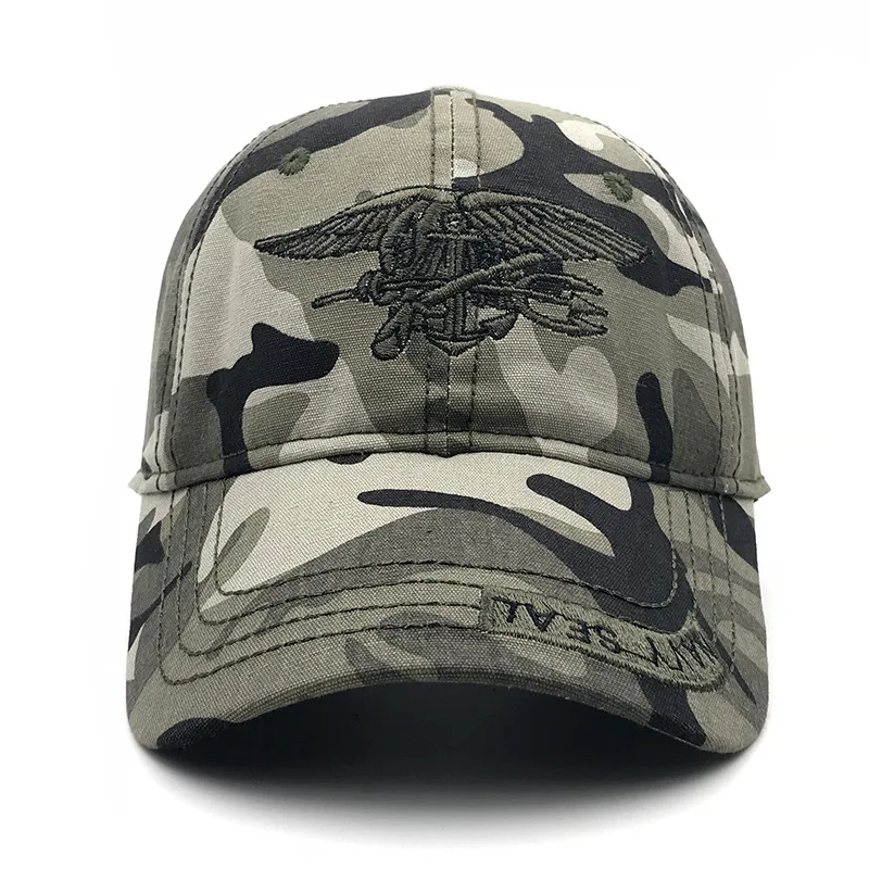 YOYOCORN Outdoor men and women camouflage baseball cap visor hat navy hat seal commando army fan tactical hat baseball cap