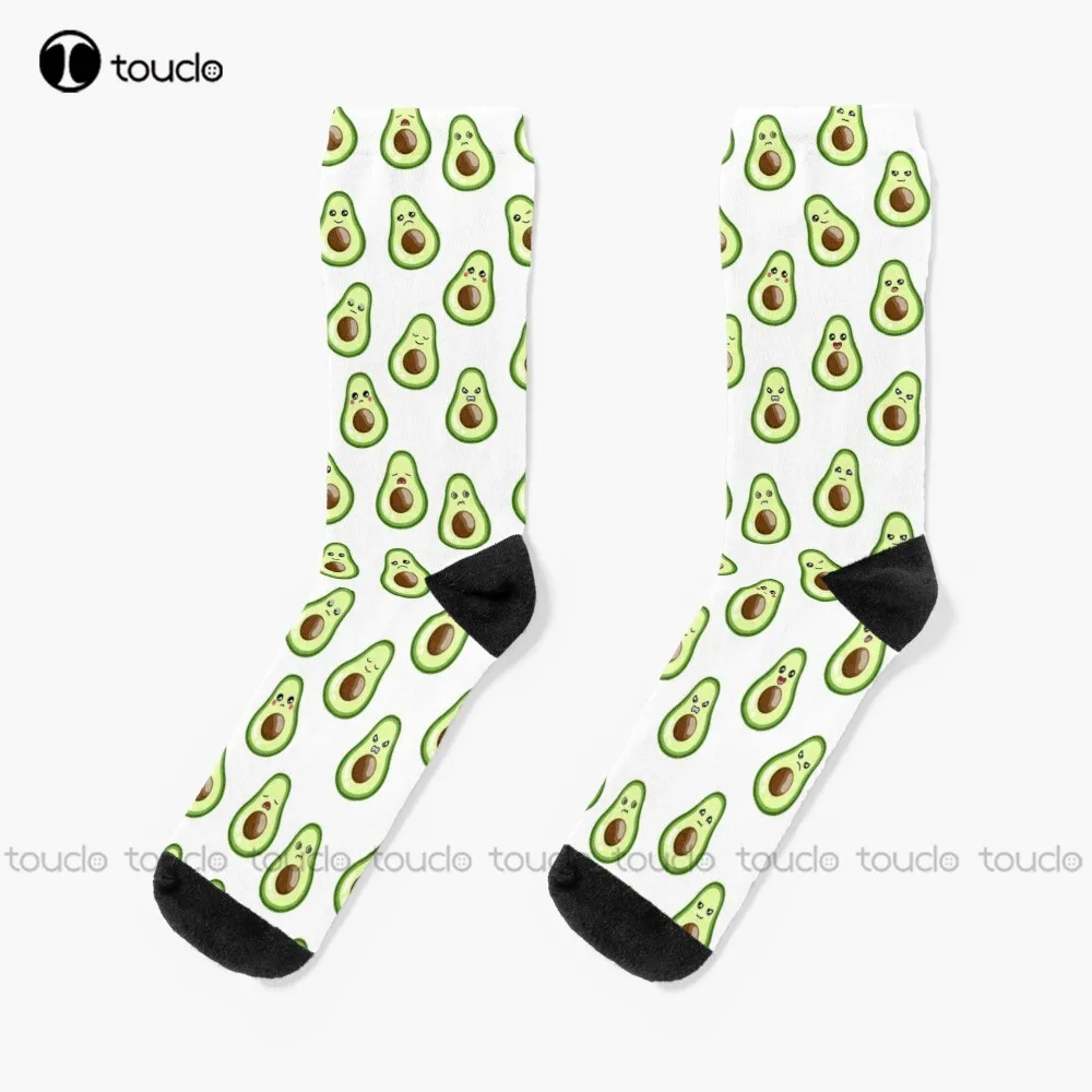 

New Funny Avocado Emoticons Socks Bulk Socks Personalized Custom Unisex Adult Socks Popularity Holiday Gifts Teen Socks