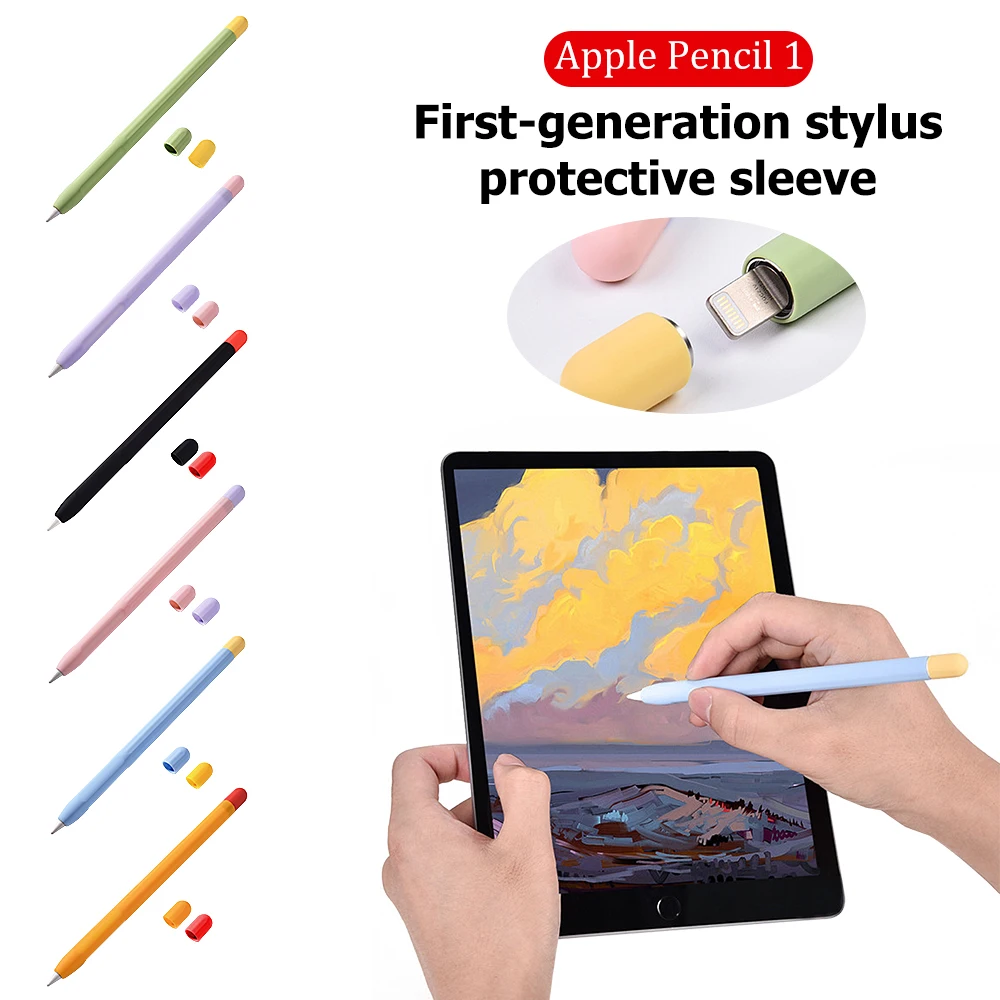 Tanie 3-In-1 silikonowy futerał ochronny do Apple Pencil 2 1 etui przenośne Tablet