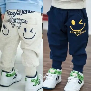 

2019 Hot Kids Boys Girl Unique Smiling Clothes Harem Pants Trousers Cartoon Kids 2-7Y