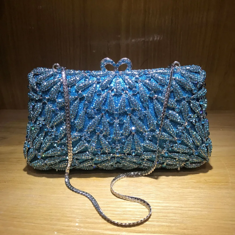 silver blue handbags
