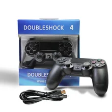 Wireless Bluetooth PS4 handle USB cable six-axis rocker shock with light PS4 game handle