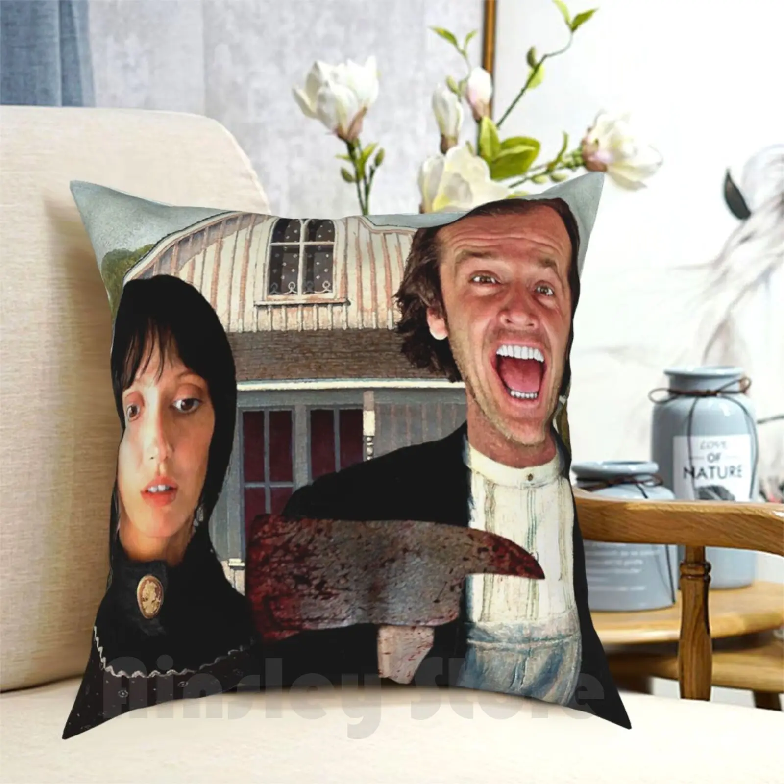 The Shining-American Gothic Color Pillow Case Printed Home Soft Throw Pillow The Shining American Gothic Jack Dumson