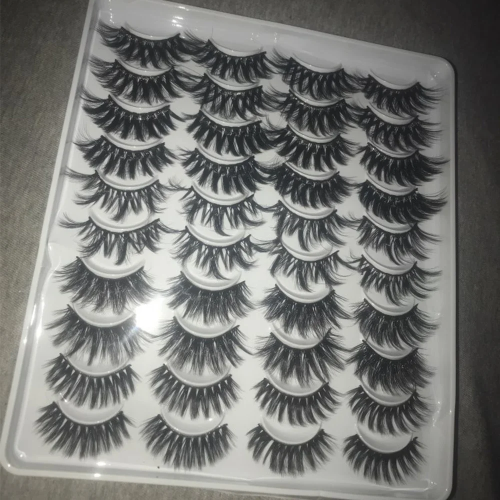 

BossGirl 20 pairs lash book false eyelashes wholesale 15mm natural dramatic thick make up lashes bulk vendor