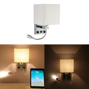 

LED Bedside Reading Wall Lamp Light Home Focus LED Reading Swing Arm Wall Lamp Light Wall Sconces Living Room Wall Lamp