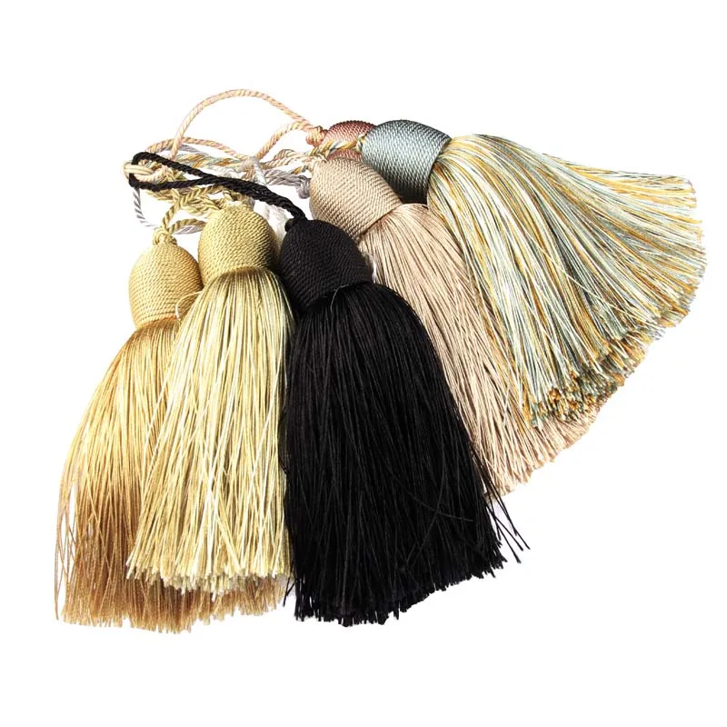Description Picture 6 of item2Pcs Hanging Rope Tassels Craft DIY Sewing Fringe Braided Key Tassel Trim Decor Cabinet Pendant Embellish Curtain Accessories