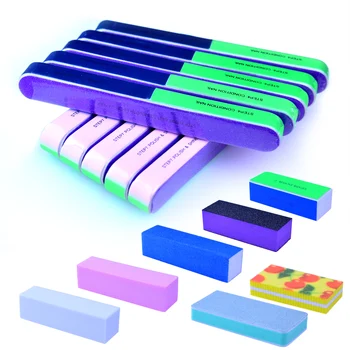 

10pcs Pink White Sanding Sponge Nail Buffers Files Block Grinding Polishing Manicure Nail Art Tool Set