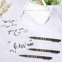 Haile Brush Calligraphy Pen Hand Lettering Pens Black Ink Art Markers,for Writing Drawing School Office Stationery Art Supplies 5