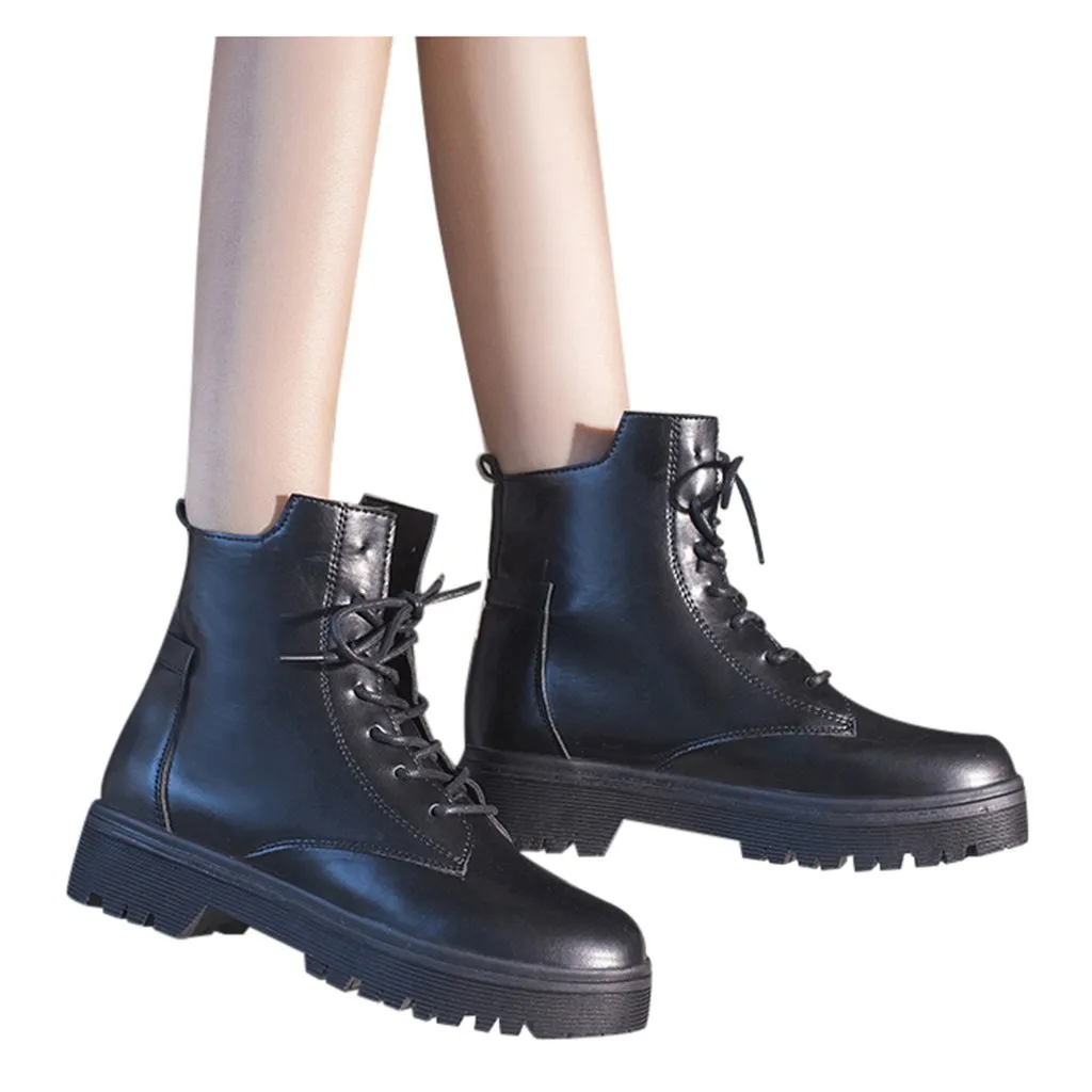 Новые женские Ботинки Martin зимние ботинки ботильоны на шнуровке без шнуровки
