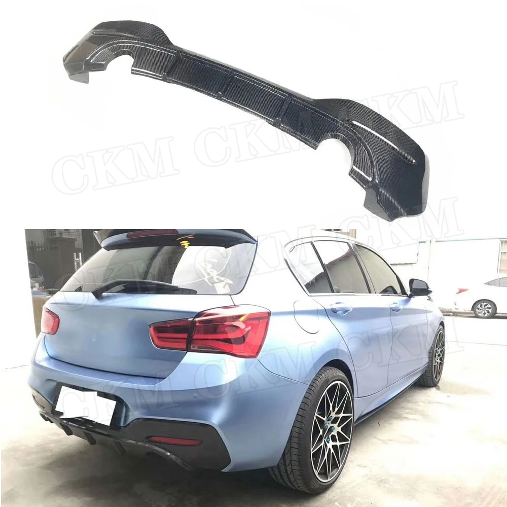 Задний диффузор для губ из углеродного волокна для BMW 1 серии F20 M135i M140i M Sport- FRP плавники Акула Стиль Автомобильный бампер