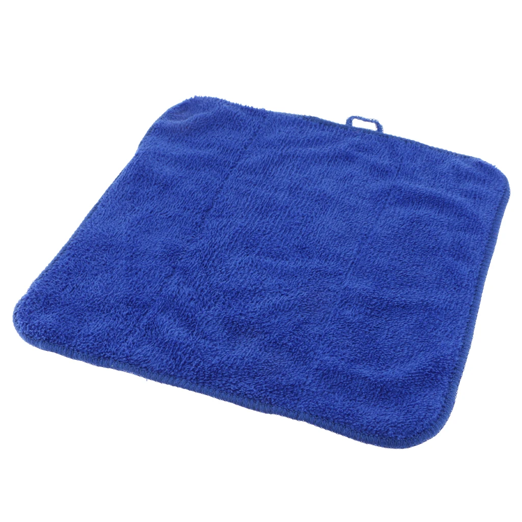 Super Absorbent Coral Fleece Household Cleaning Cloth Car Wash Towel Blue