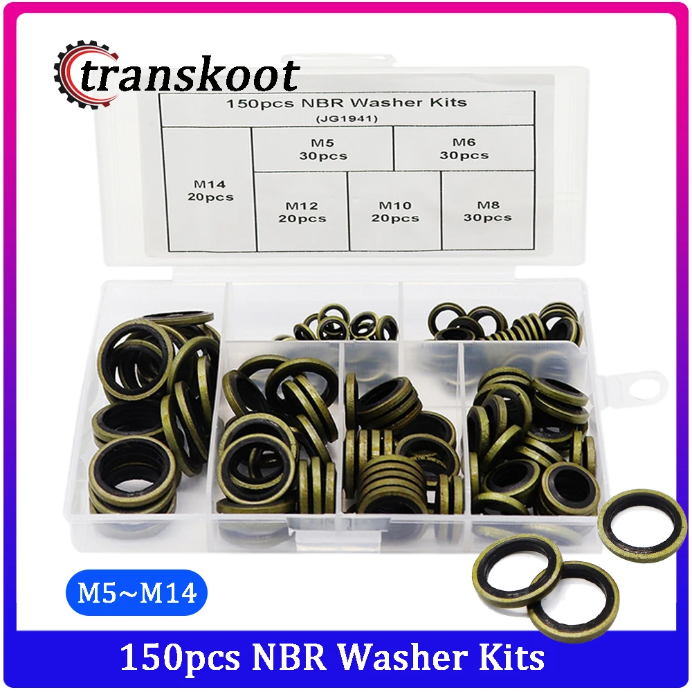 Seal Ring Gasket Rubber Metal Rubber Oil Pipe Seal Gasket Ring Seal