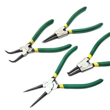 

New Snap Ring Plier Set 4pc Mechanic PRO Circlips 7'' Retaining Clips Internal External Bent Straight Pliers Home Hand Tool