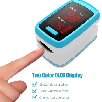

Portable Finger Oximeter Digital Fingertip Pulse Oximeter De Dedo OLED Display Blood Oxygen Sensor SpO2 Monitor Measurement