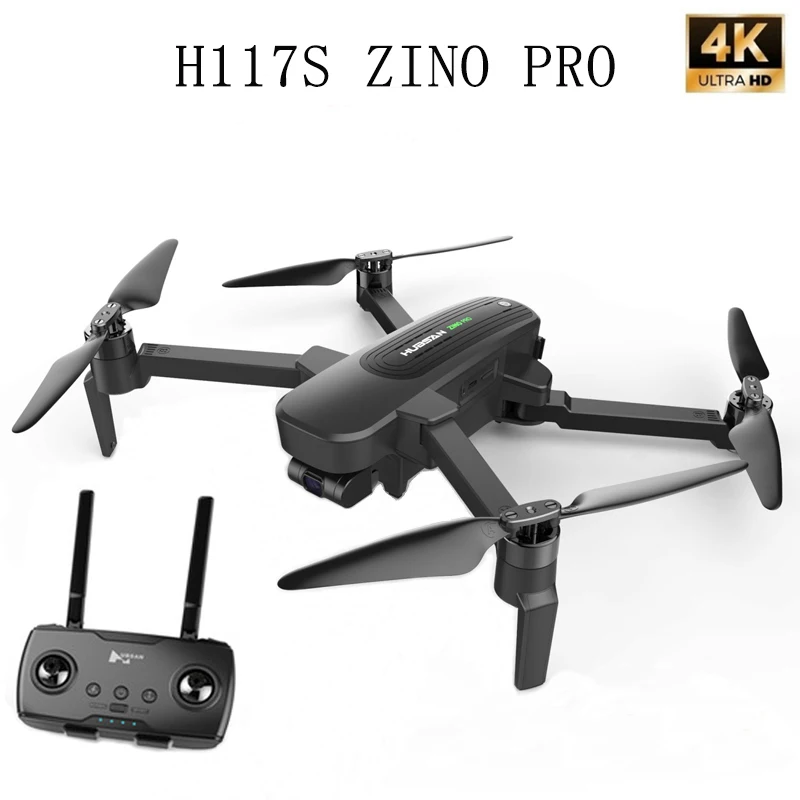 Hubsan H117S Zino PRO gps дрона с дистанционным управлением в формате 4K UHD, Камера Квадрокоптер с бесщеточным двигателем 5G WI-FI FPV 3-осевому гидростабилизатору Складная рукоятка вертолета дрона