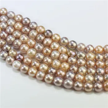 

wholesale 11-12mm AA mixed color round pearl string strands loose beads women lady jewelry