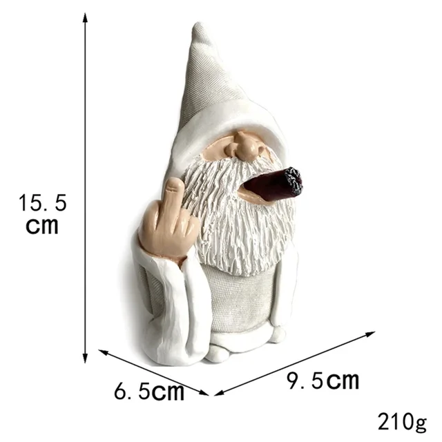 Vicces Dohányzás Törpe Kerti Szobrászat Díszek Scornful Varázsló Gnome Szobor Ajándék Beltéri Kültéri Figurák 2021 Otthoni Udvari Dekoráció - Image 6