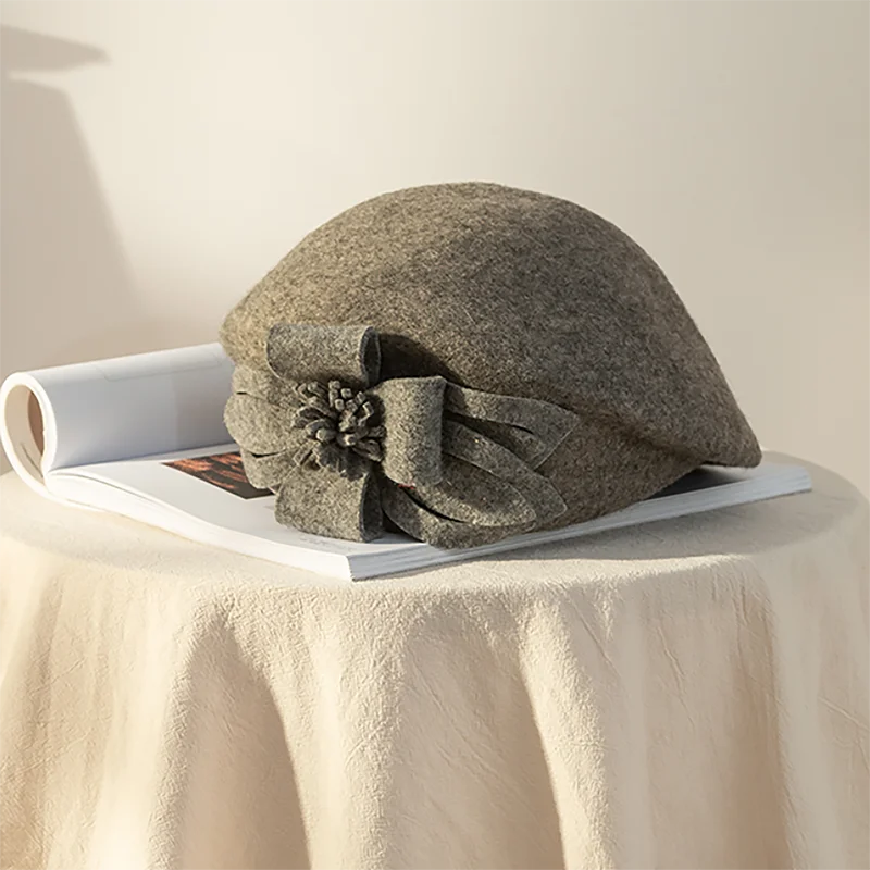 New fashion ladies beret hat 100% wool retro warm wool winter ladies beret french artist beanie hat sweet girl gift wool beret
