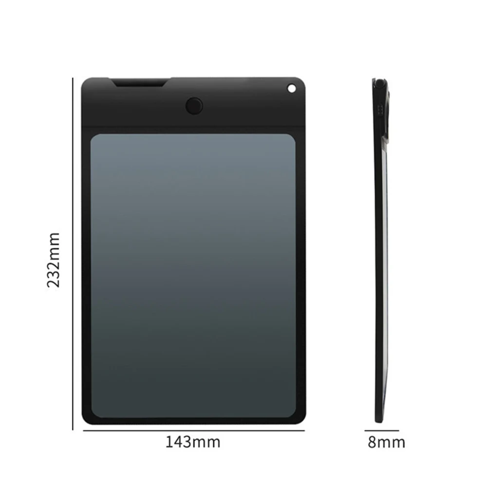 black Игрушки для рисования, 8,8 дюймов, ЖК-дисплей, ручная роспись, ручка, копия, живопись, толстый планшет с функцией рукописного ввода, детская электронная доска для письма - Цвет: black