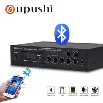 

Oupushi MP-2050U-II Public Address System Professional Constant Pressure Amplifier Mobile Phone Control USB Card Play Music
